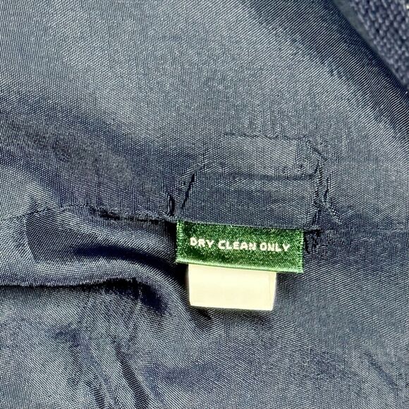 Lauren Ralph Lauren Navy Blue Double-breasted Fully Lined Linen Blazer Jacket 14 - Picture 4 of 4